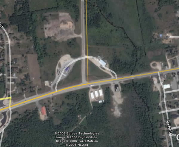 B & D Drive-In Theatre - Google Earth Of The Intersection (newer photo)